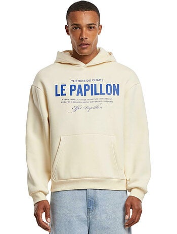 Sweat à capuche motif/style duveteux theorie du chaos - mister tee