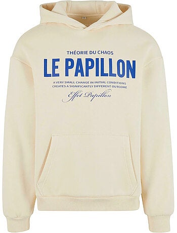 Sweat à capuche motif/style duveteux theorie du chaos - mister tee