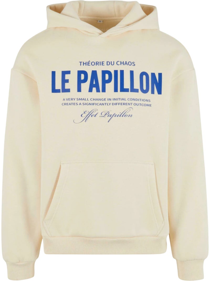 Sweat à capuche motif/style duveteux theorie du chaos - mister tee Blanc nacré - Kiabi
