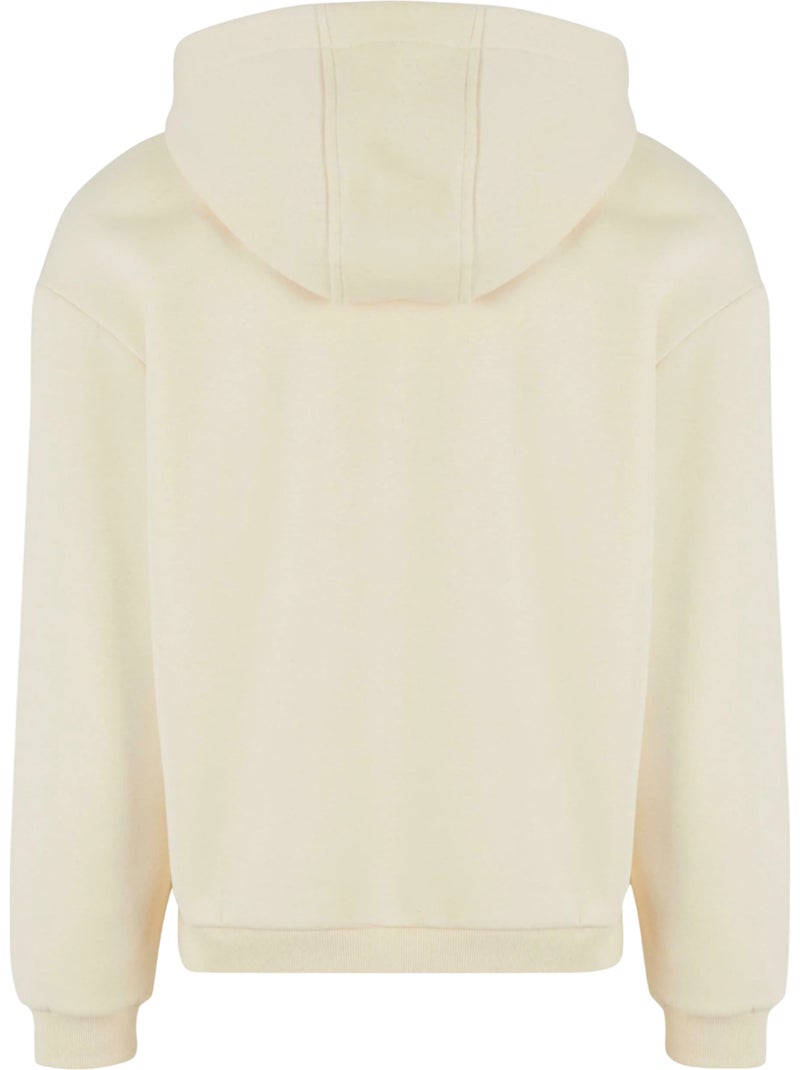 Sweat à capuche motif/style duveteux theorie du chaos - mister tee Blanc nacré - Kiabi