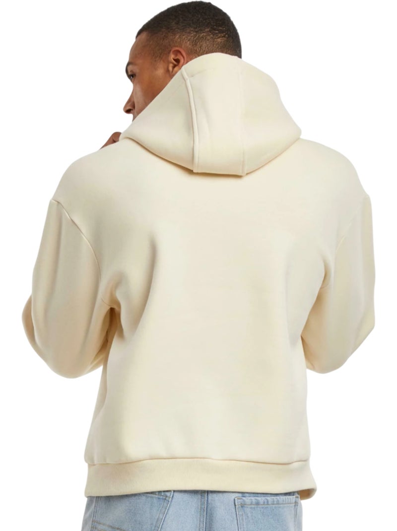 Sweat à capuche motif/style duveteux theorie du chaos - mister tee Blanc nacré - Kiabi