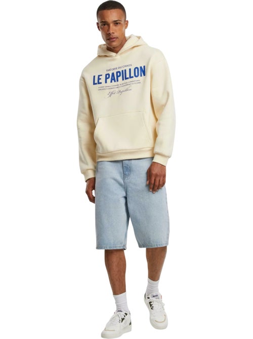Sweat à capuche motif/style duveteux theorie du chaos - mister tee - Kiabi