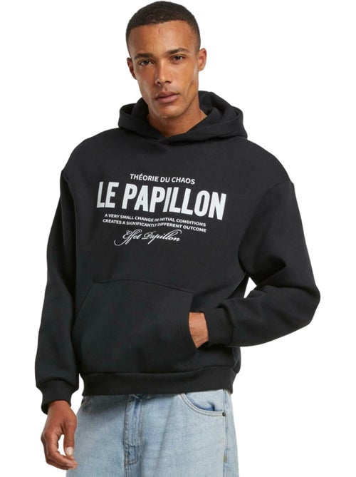 Sweat à capuche motif/style duveteux theorie du chaos - mister tee - Kiabi