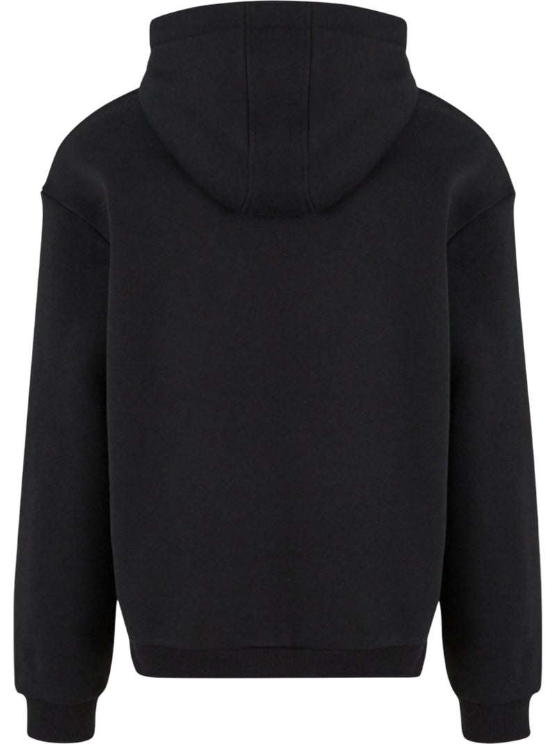 Sweat à capuche motif/style duveteux theorie du chaos - mister tee Noir - Kiabi