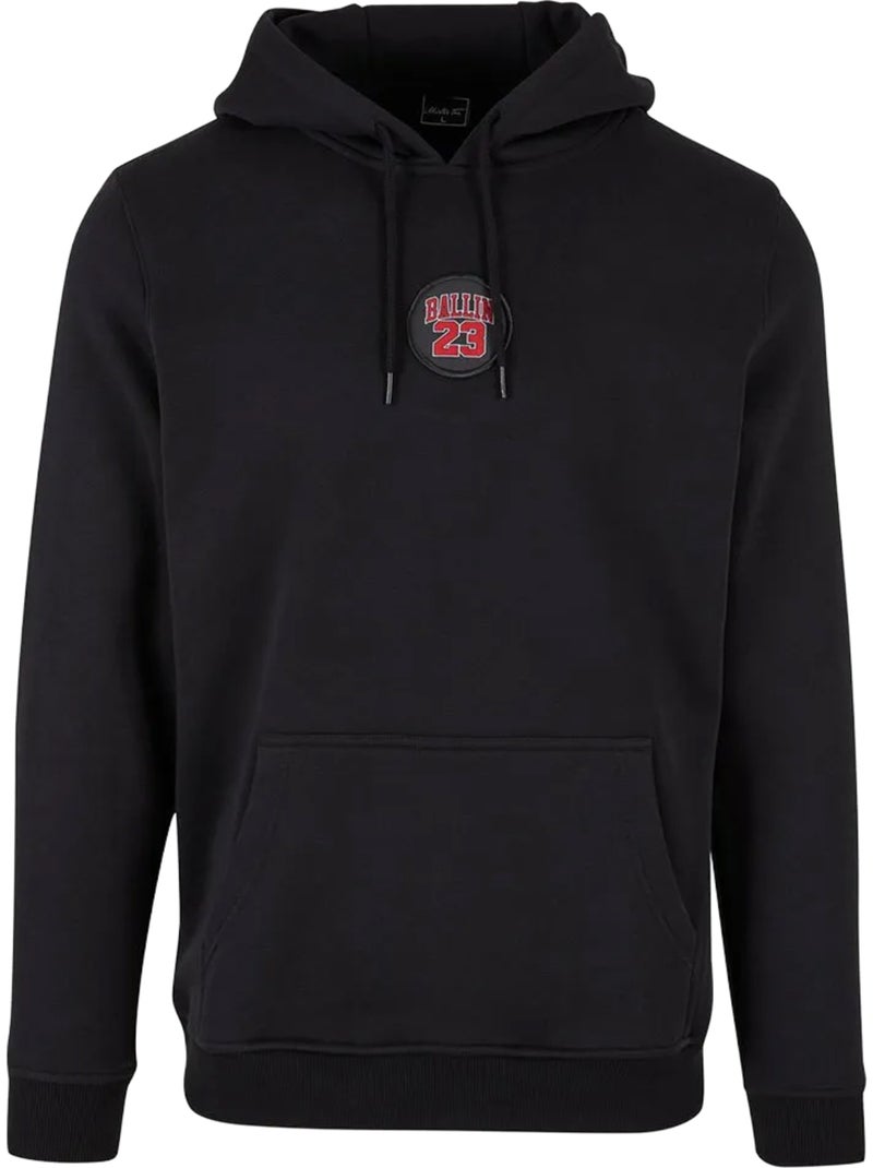 Sweat à capuche motif/style écusson ballin - mister tee Noir - Kiabi