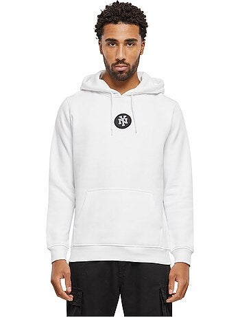 Sweat à capuche motif/style écusson ny - mister tee