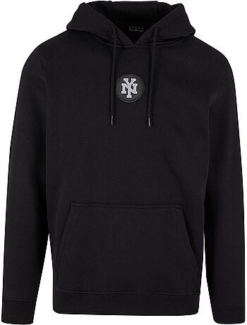 Sweat à capuche motif/style écusson ny - mister tee