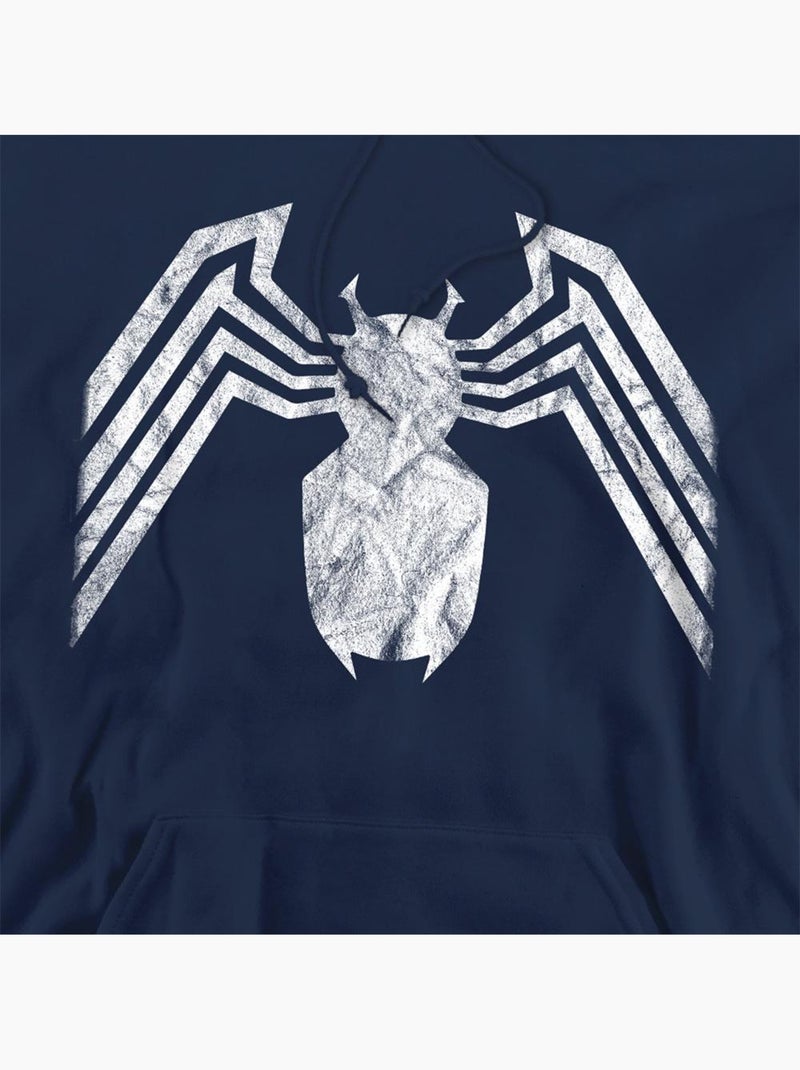 Sweat à capuche motif/style emblème - venin Bleu marine - Kiabi