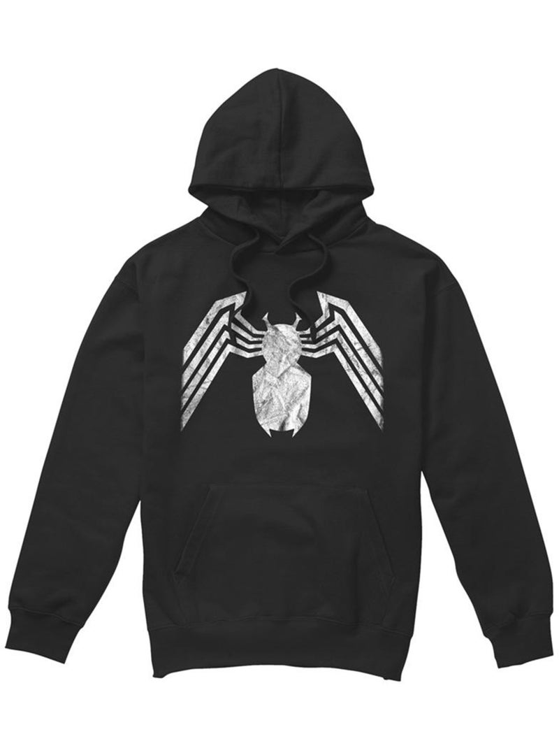 Sweat à capuche motif/style emblème - venin Noir - Kiabi