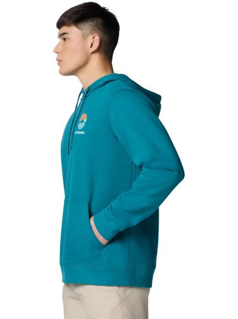 Sweat à capuche motif/style graphique trek - columbia Bleu - Kiabi