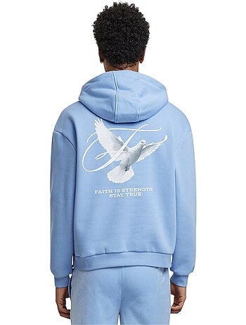 Sweat à capuche motif/style imprimé au dos faith is strength - mister tee