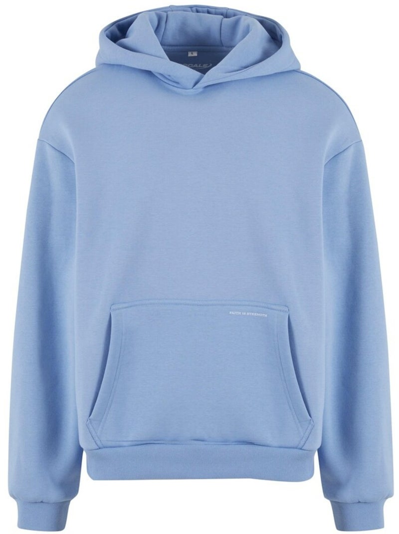 Sweat à capuche motif/style imprimé au dos faith is strength - mister tee Bleu pastel - Kiabi
