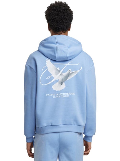 Sweat à capuche motif/style imprimé au dos faith is strength - mister tee - Kiabi