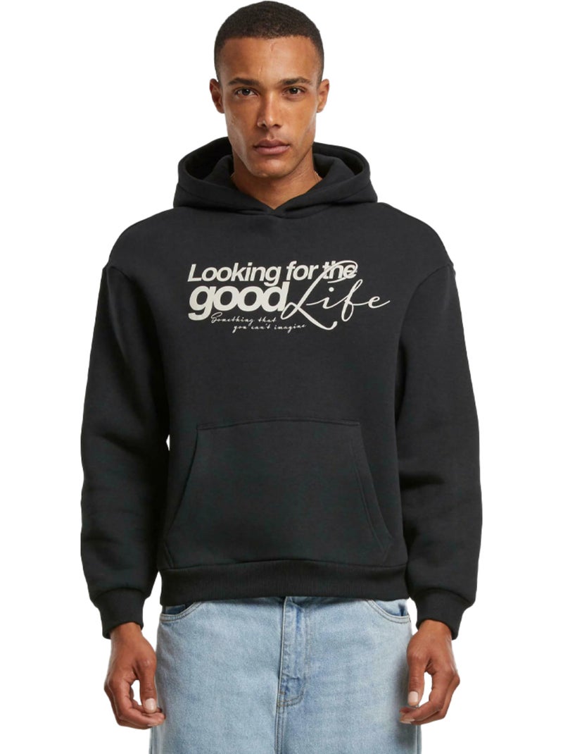 Sweat à capuche motif/style imprimé au dos good days - mister tee Noir - Kiabi