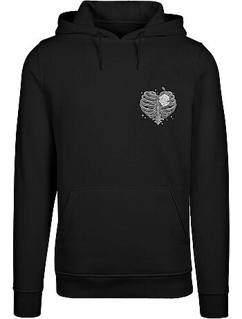 Sweat à capuche motif/style imprimé au dos heart cage - mister tee