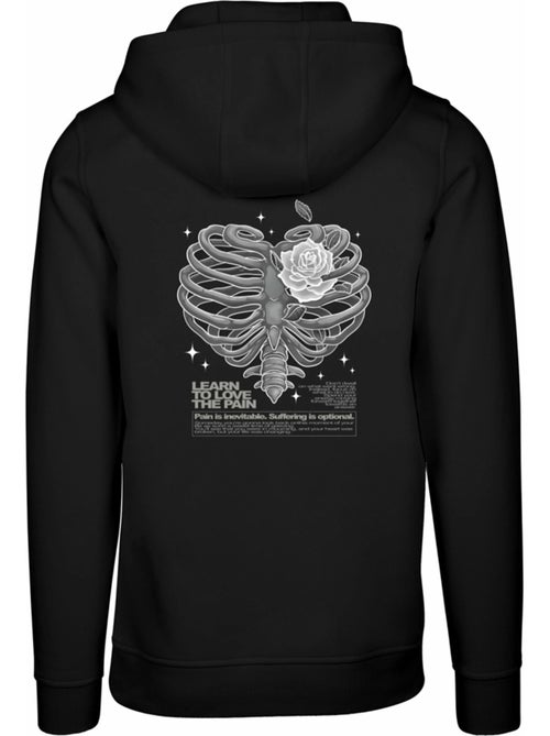 Sweat à capuche motif/style imprimé au dos heart cage - mister tee - Kiabi
