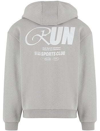 Sweat à capuche motif/style imprimé au dos run sports club - mister tee