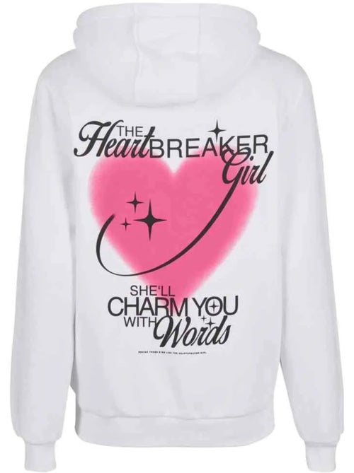 Sweat à capuche motif/style imprimé au dos the heartbreaker girl - miss tee - Kiabi