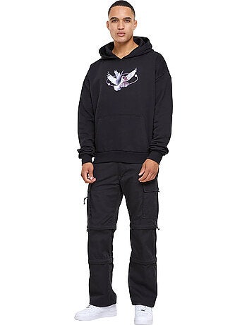 Sweat à capuche motif/style imprimé au dos vive la liberte - mister tee