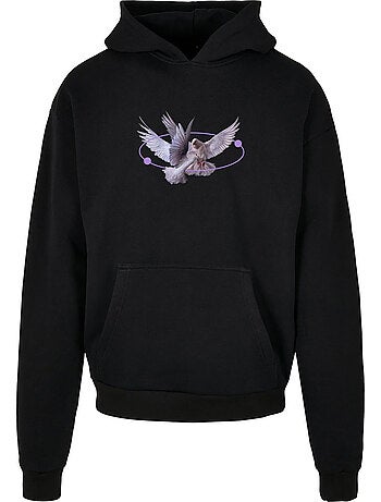 Sweat à capuche motif/style imprimé au dos vive la liberte - mister tee