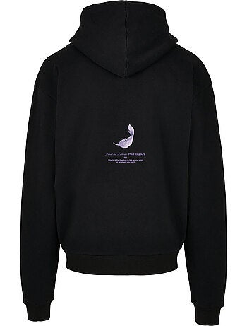 Sweat à capuche motif/style imprimé au dos vive la liberte - mister tee