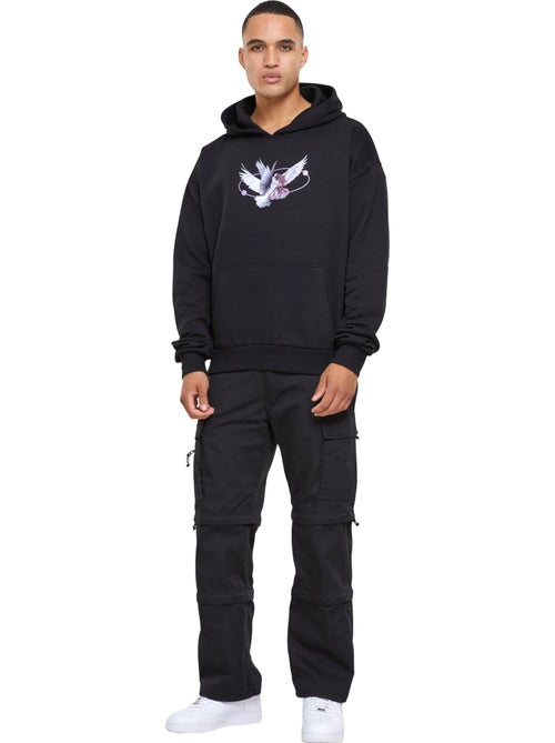 Sweat à capuche motif/style imprimé au dos vive la liberte - mister tee - Kiabi