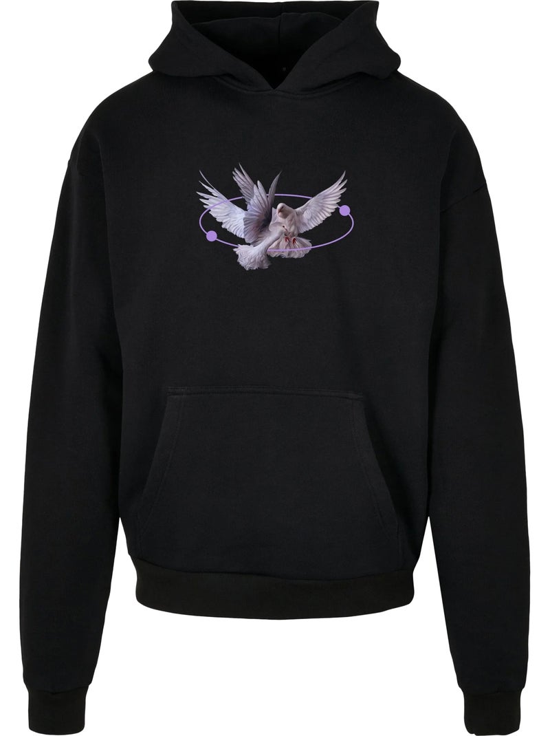 Sweat à capuche motif/style imprimé au dos vive la liberte - mister tee Noir - Kiabi
