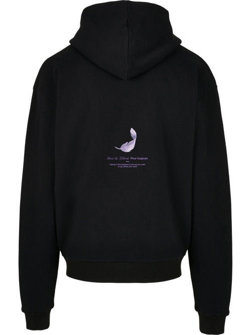 Sweat à capuche motif/style imprimé au dos vive la liberte - mister tee - Kiabi