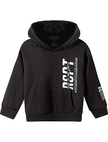 Sweat à capuche motif/style imprimé sur poitrine - minoti