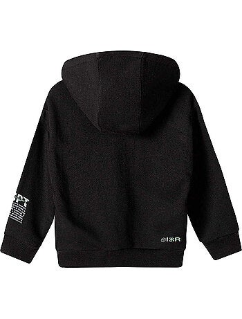 Sweat à capuche motif/style imprimé sur poitrine - minoti