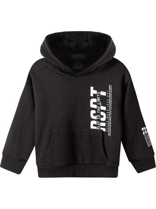 Sweat à capuche motif/style imprimé sur poitrine - minoti - Kiabi