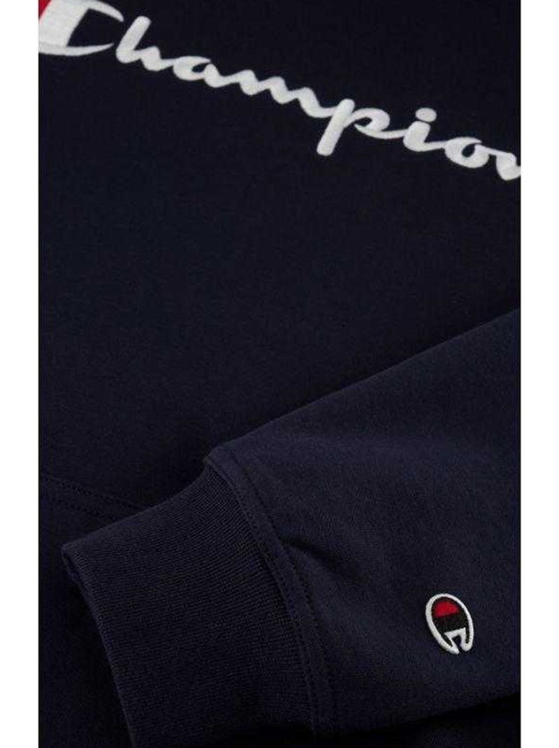 Sweat à capuche motif/style logo - champion Bleu marine - Kiabi
