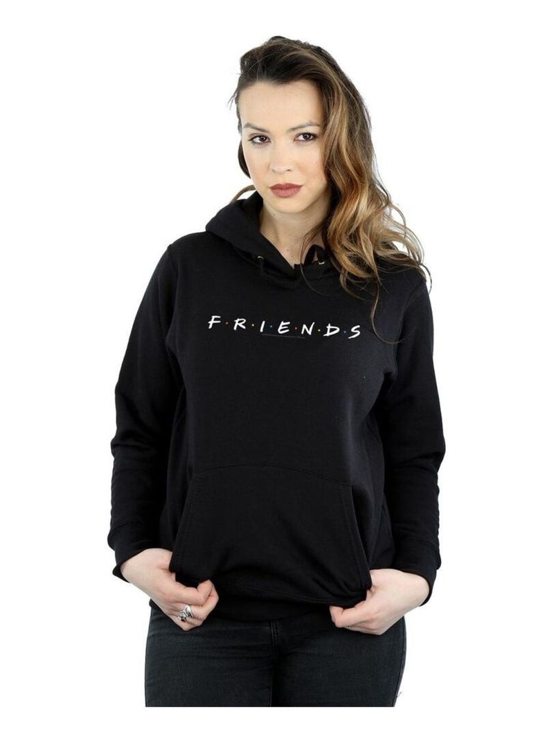 Sweat à capuche motif/style logo - friends Noir - Kiabi