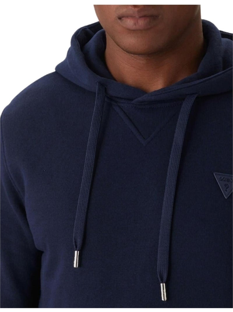 Sweat à capuche motif/style logo - guess Bleu foncé - Kiabi