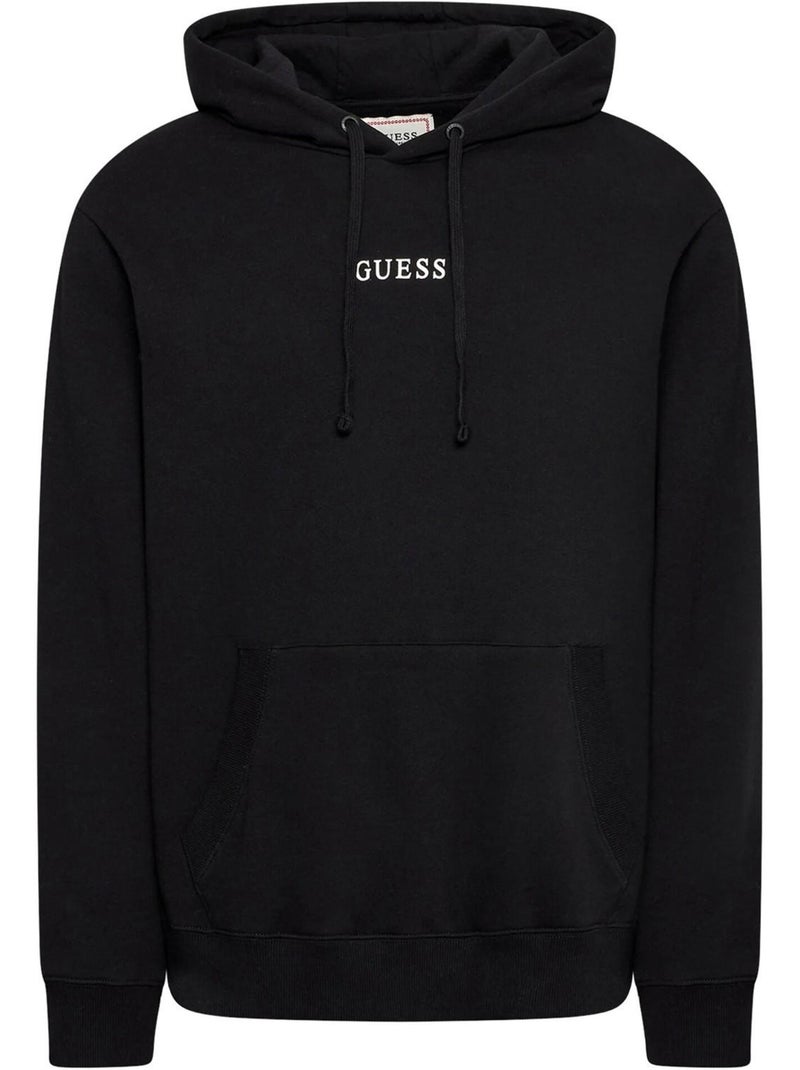 Sweat à capuche motif/style logo - guess gris anthracite - Kiabi