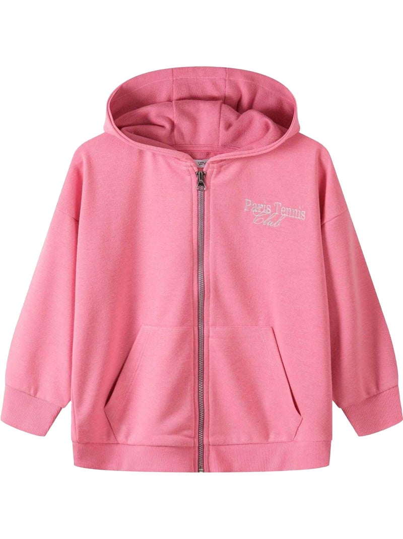 Sweat à capuche motif/style logo contrasté - minoti Rose - Kiabi