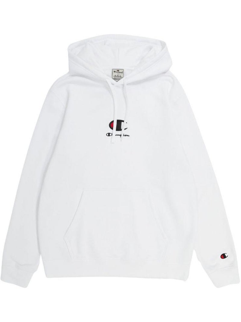 Sweat à capuche motif/style logo sur poitrine - champion Blanc - Kiabi