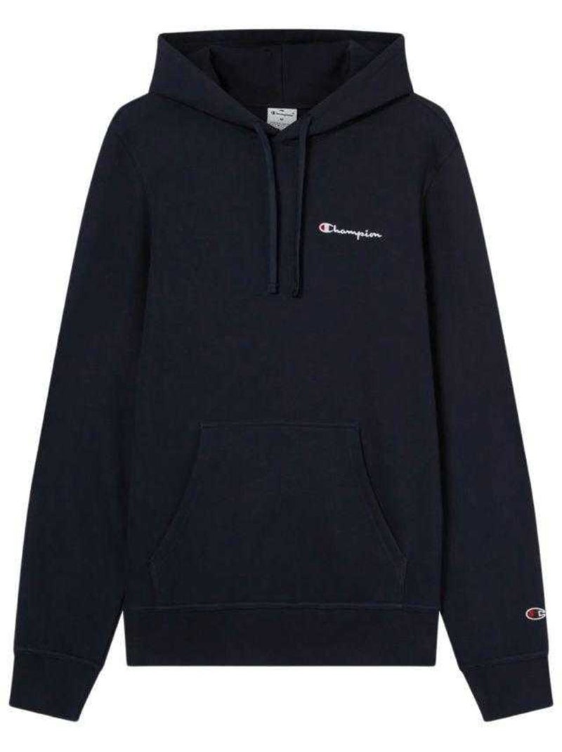 Sweat à capuche motif/style logo sur poitrine - champion Bleu marine - Kiabi
