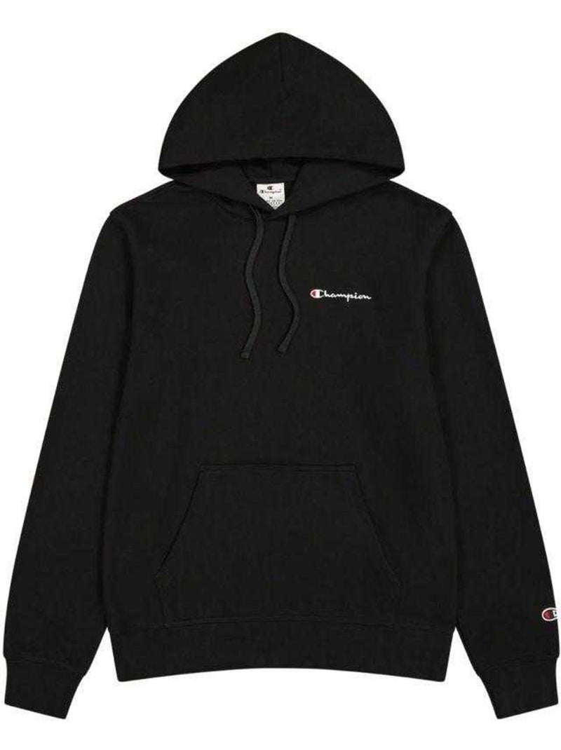 Sweat à capuche motif/style logo sur poitrine - champion Noir - Kiabi