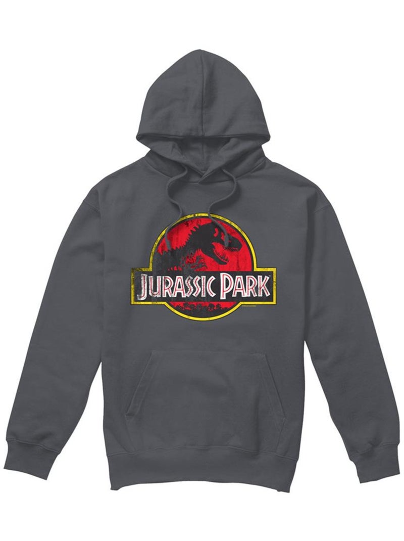 Sweat à capuche motif/style logo usé - jurassic park Gris Gris anthracite - Kiabi