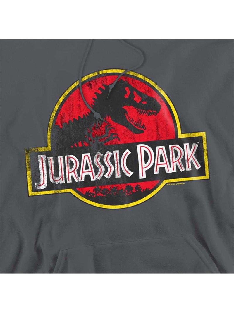 Sweat à capuche motif/style logo usé - jurassic park Gris Gris anthracite - Kiabi