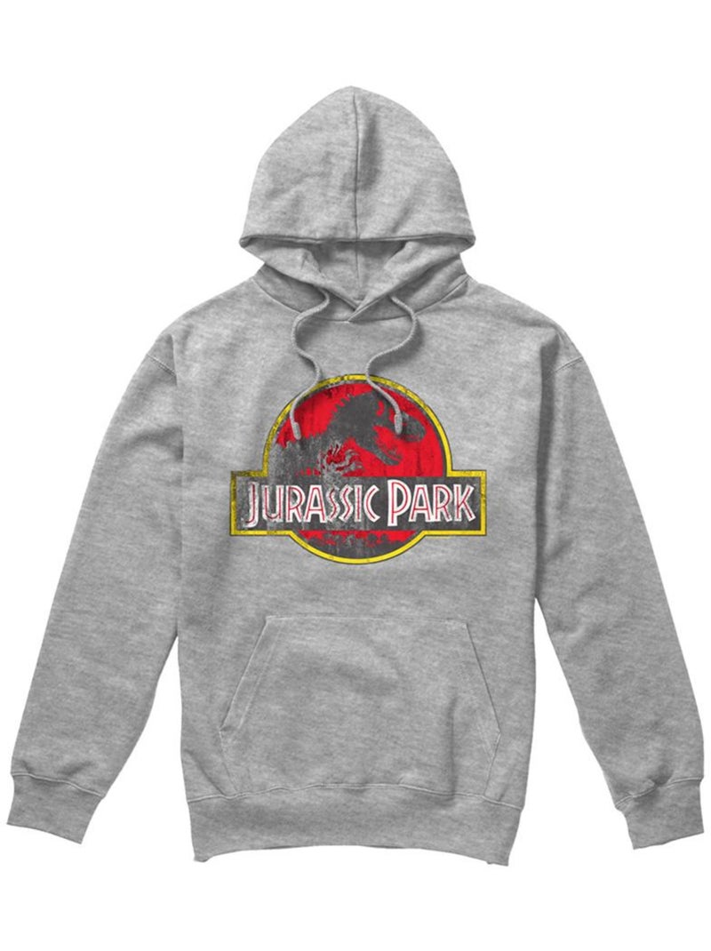 Sweat à capuche motif/style logo usé - jurassic park Gris Gris clair - Kiabi