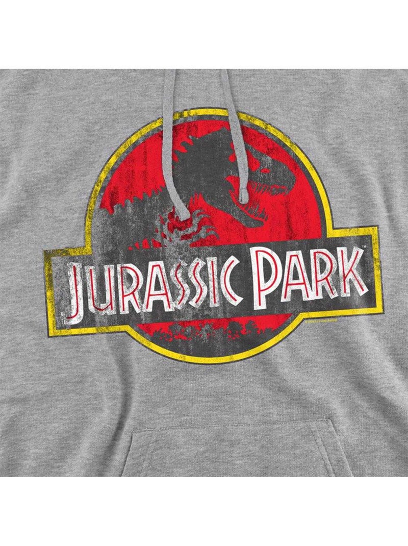 Sweat à capuche motif/style logo usé - jurassic park Gris Gris clair - Kiabi