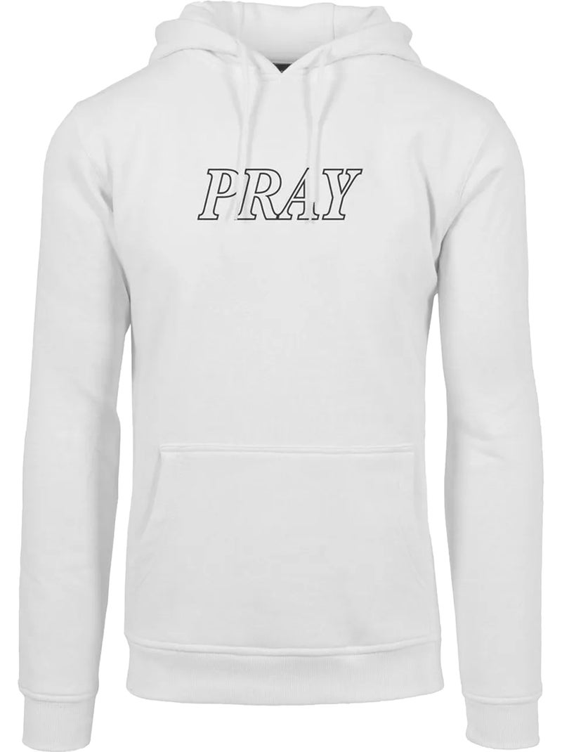 Sweat à capuche motif/style mains jointes en prière - mister tee Blanc - Kiabi