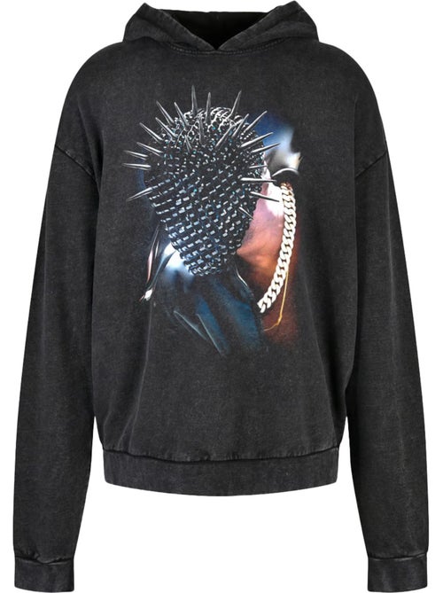 Sweat à capuche motif/style masque épineux - mister tee - Kiabi