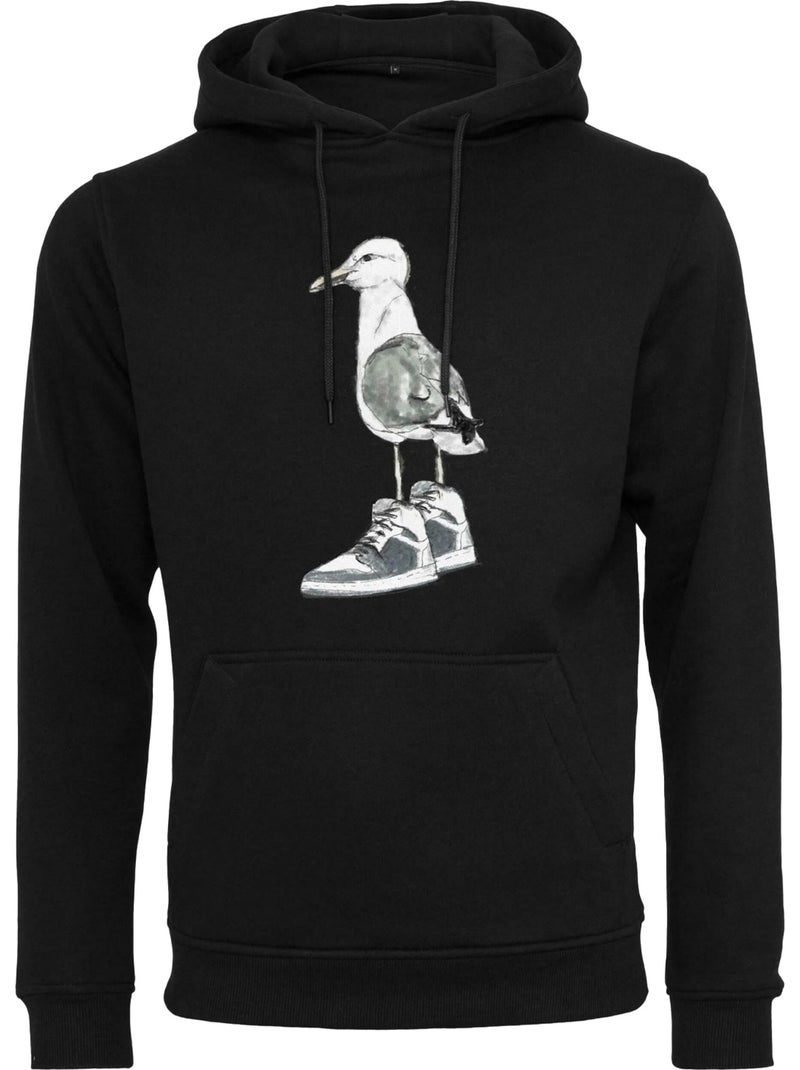 Sweat à capuche motif/style mouette à baskets - mister tee Noir - Kiabi