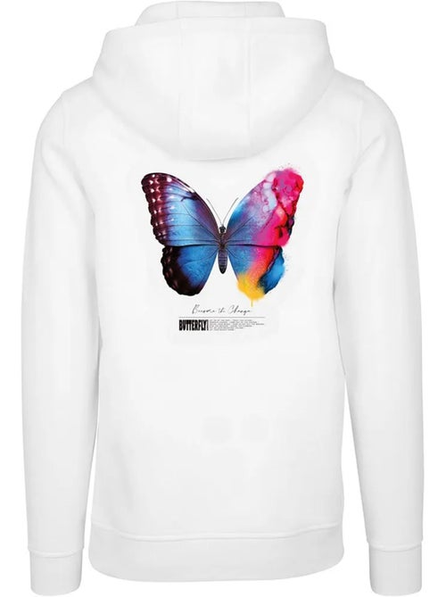 Sweat à capuche motif/style papillon become the change 2.0 - mister tee - Kiabi