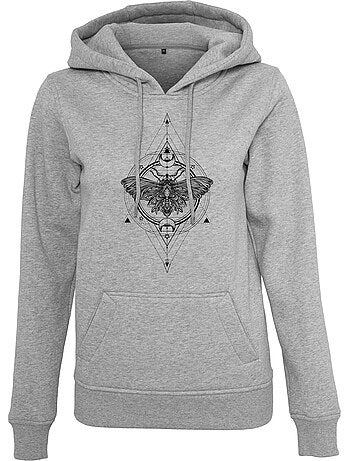 Sweat à capuche motif/style papillon de nuit - mister tee