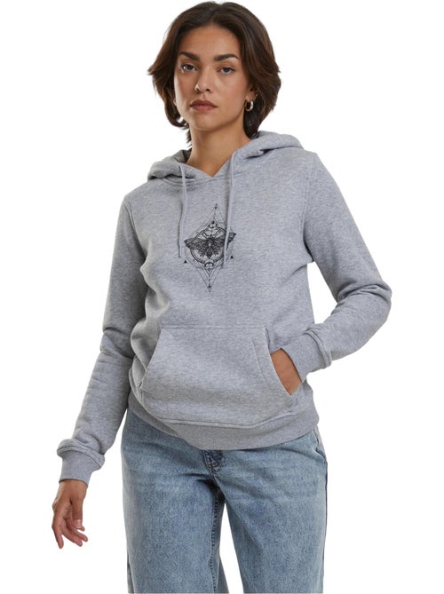 Sweat à capuche motif/style papillon de nuit - mister tee - Kiabi