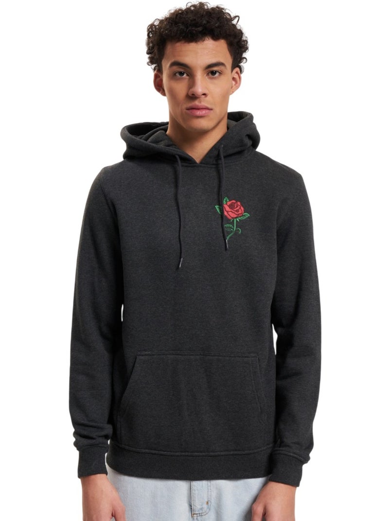 Sweat à capuche motif/style rose - mister tee Gris Gris anthracite - Kiabi